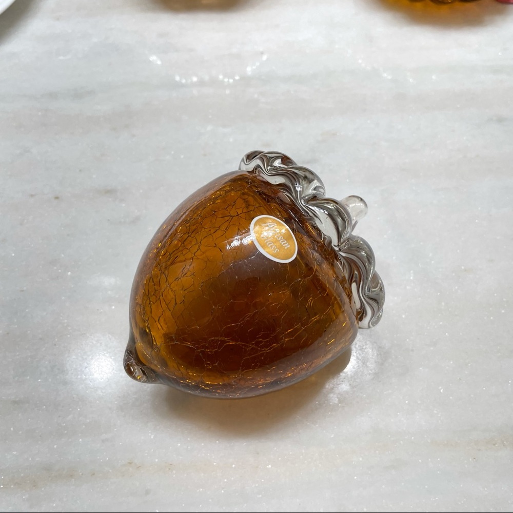 Crackle Glass Chestnut Fall Decor - Picture 2 of 7
